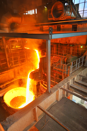 Metal production by melting